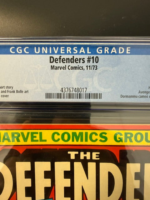Defenders #10, CGC 9.2, OFF-WHITE to WHITE PAGES, Marvel Comics