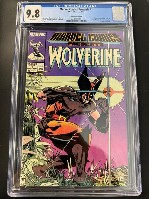 Marvel Comics Presents #1, Newsstand, CGC 9.8,WHITE PAGES, Marvel Comics