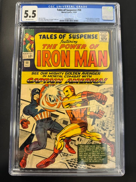 Tales of Suspense #58, CGC 5.5, OFF-WHITE PAGES, Marvel Comics