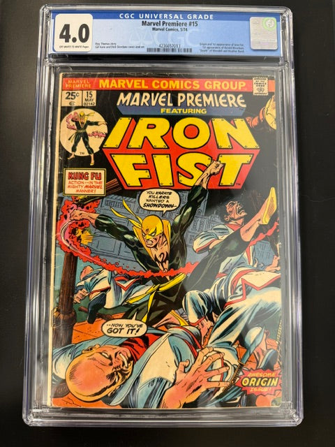 Marvel Premiere #15, CGC 4.0, OFF-WHITE to WHITE PAGES, Marvel Comics