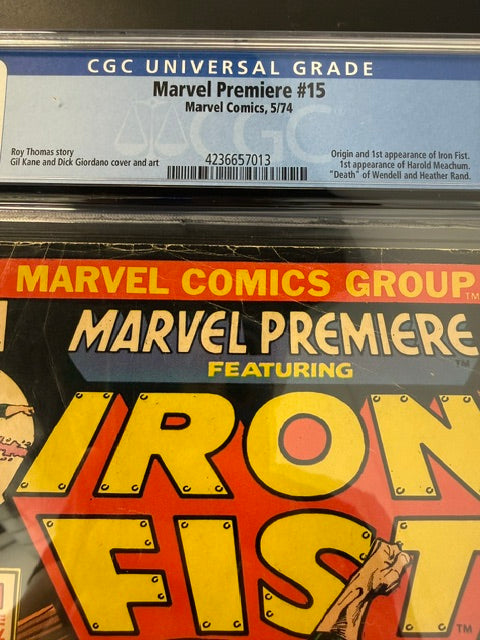 Marvel Premiere #15, CGC 4.0, OFF-WHITE to WHITE PAGES, Marvel Comics