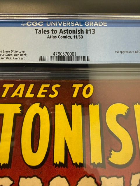 Tales to Astonish #13, CGC 2.0, OFF-WHITE PAGES, Atlas Comics