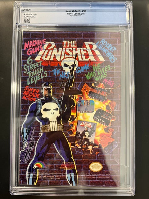The New Mutants #98 Newsstand Variant, CGC 9.8, WHITE PAGES, Marvel Comics 1991