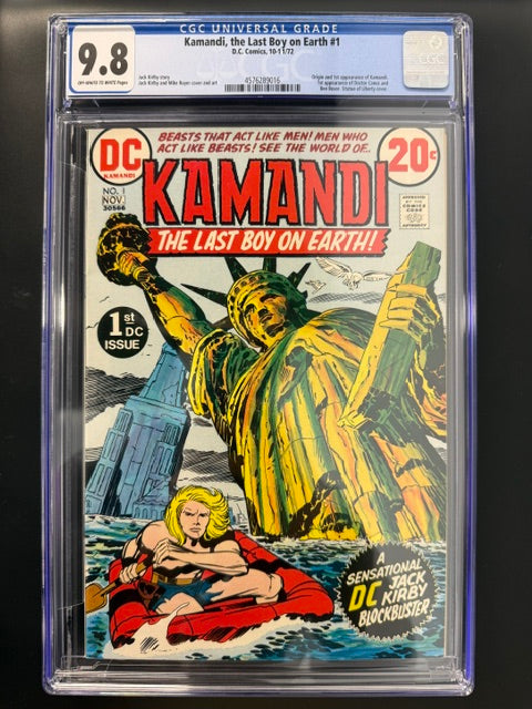 Kamandi, the Last Boy on Earth #1, CGC 9.8 OFF-WHITE to WHITE PAGES, 1972