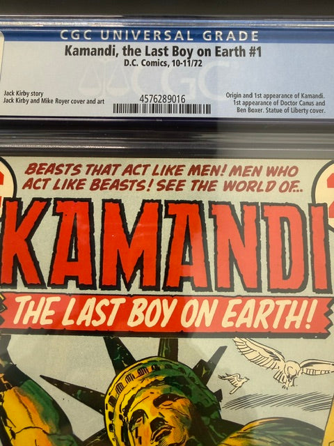 Kamandi, the Last Boy on Earth #1, CGC 9.8 OFF-WHITE to WHITE PAGES, 1972