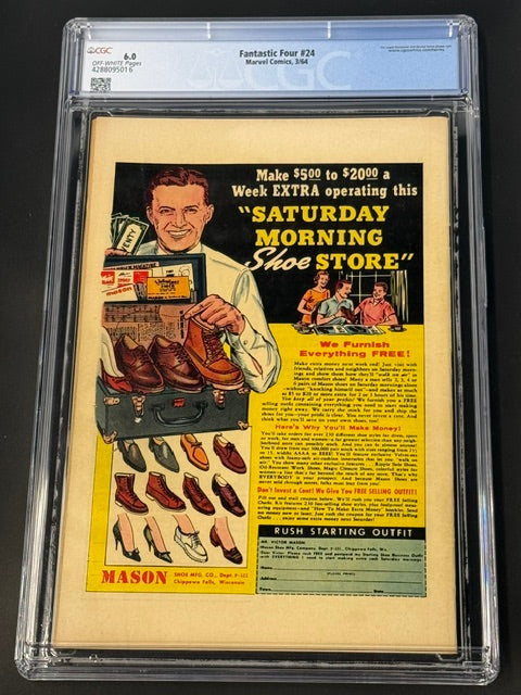 Fantastic Four #24, CGC 6.0, OFF-WHITE PAGES, Marvel Comics