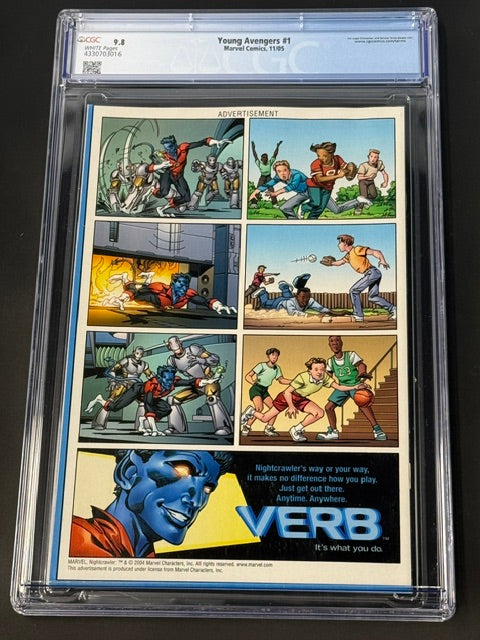 Young Avengers #1, CGC 9.8, WHITE PAGES, Marvel Comics