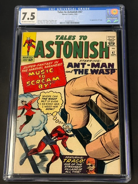 Tales to Astonish #47, CGC 7.5, OFF-WHITE to WHITE PAGES, Marvel Comics