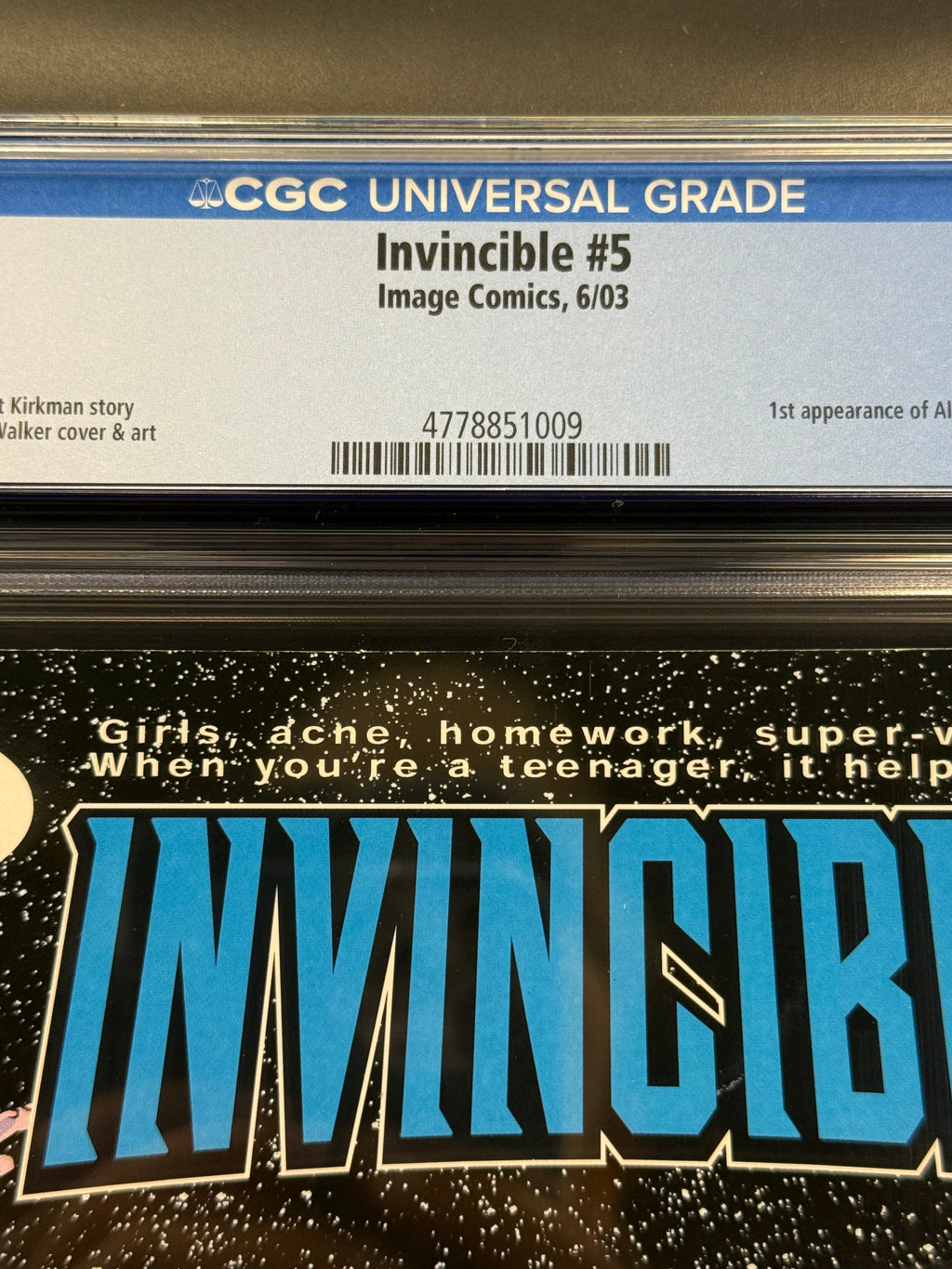 Invincible #5, CGC 9.4, WHITE Pages, Image Comics