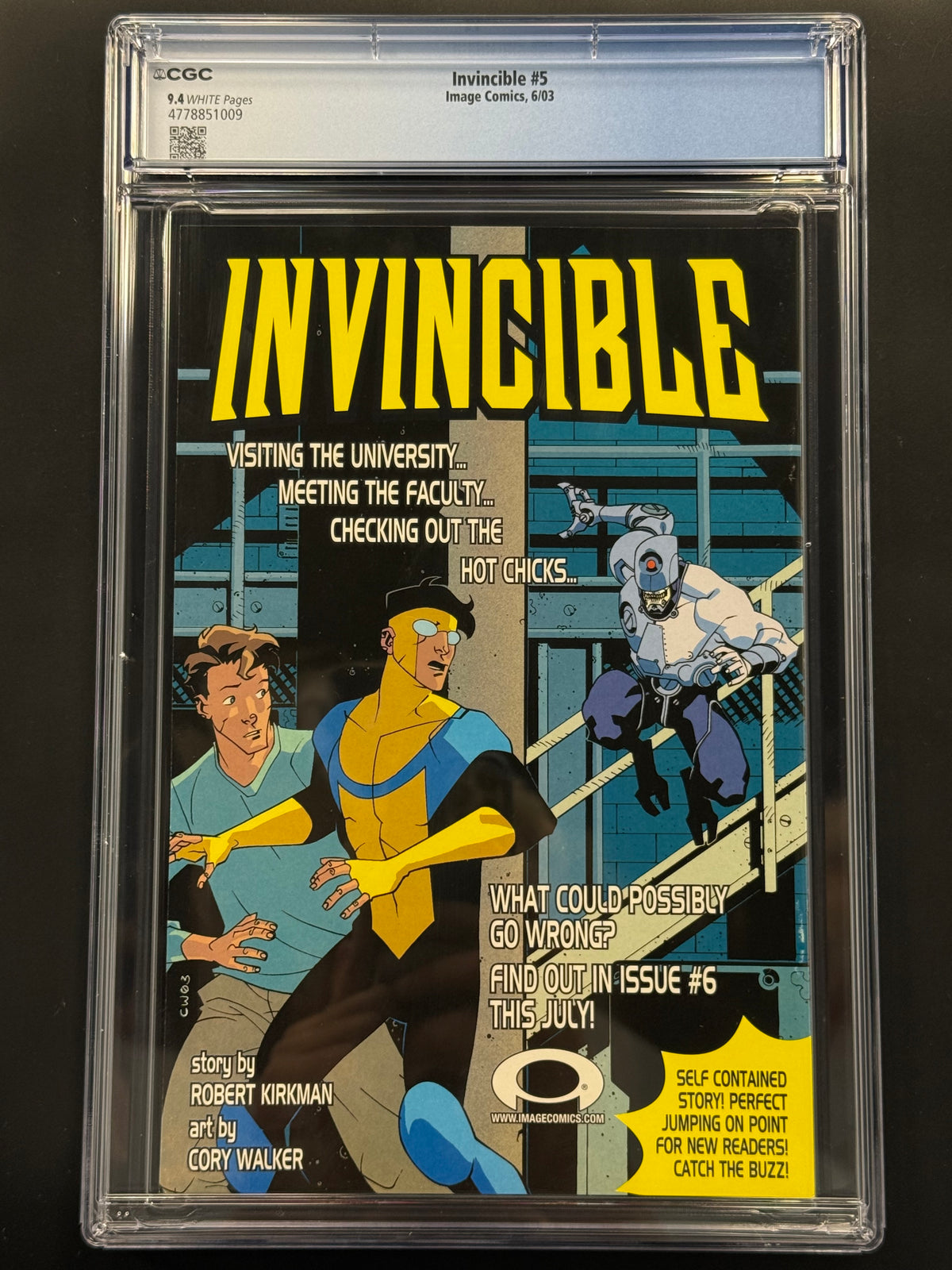 Invincible #5, CGC 9.4, WHITE Pages, Image Comics