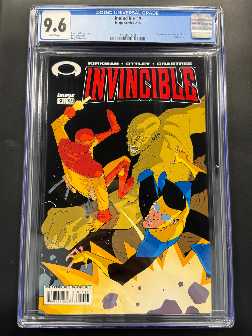 Invincible #9, CGC 9.6, WHITE Pages, Image Comics