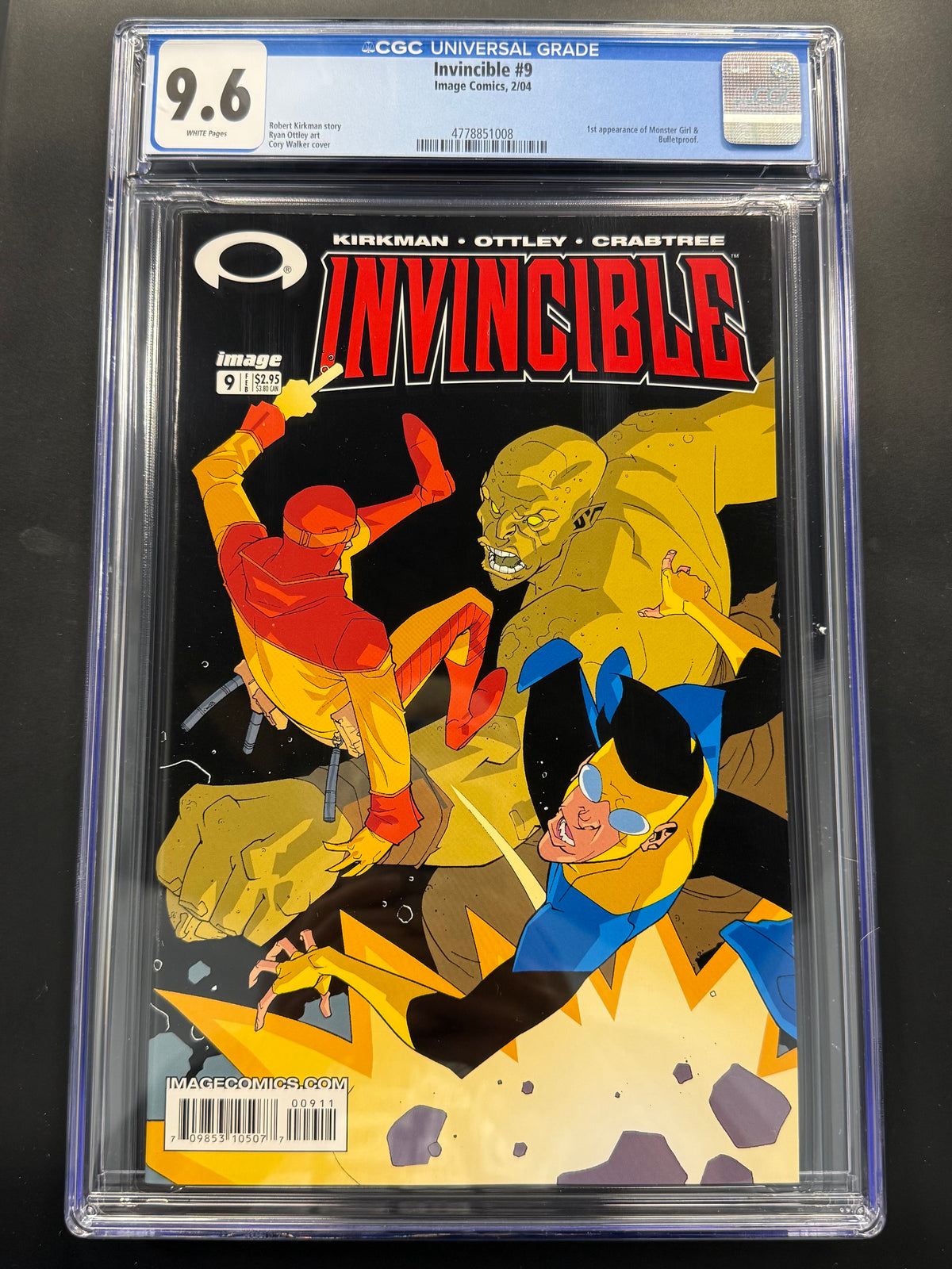 Invincible #9, CGC 9.6, WHITE Pages, Image Comics