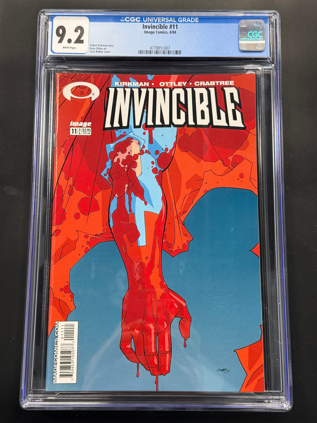 Invincible #11, CGC 9.2, WHITE Pages, Image Comics
