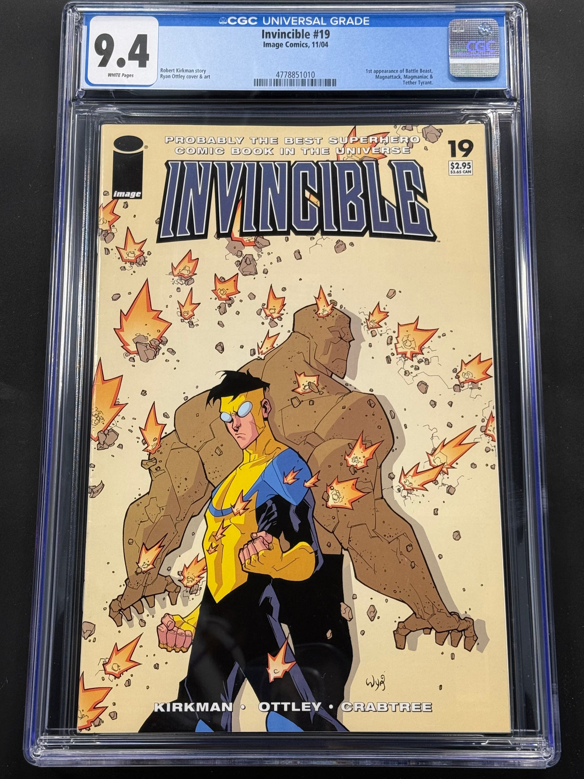 Invincible #19, CGC 9.4, WHITE Pages, Image Comics