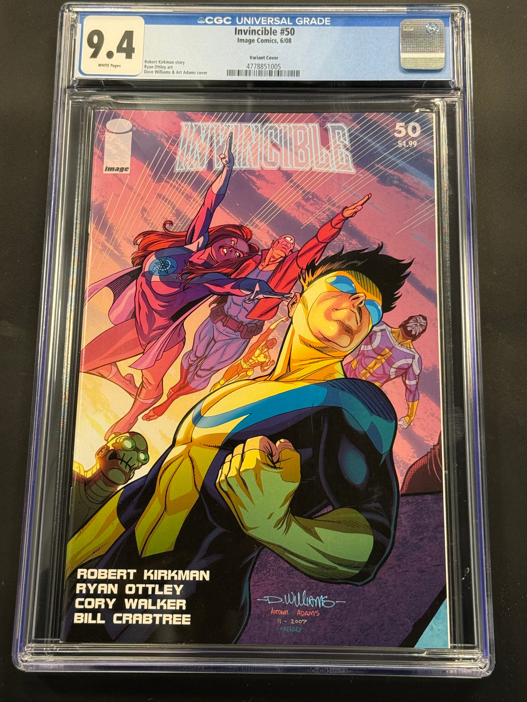 Invincible #50, CGC 9.4, WHITE Pages, Image Comics