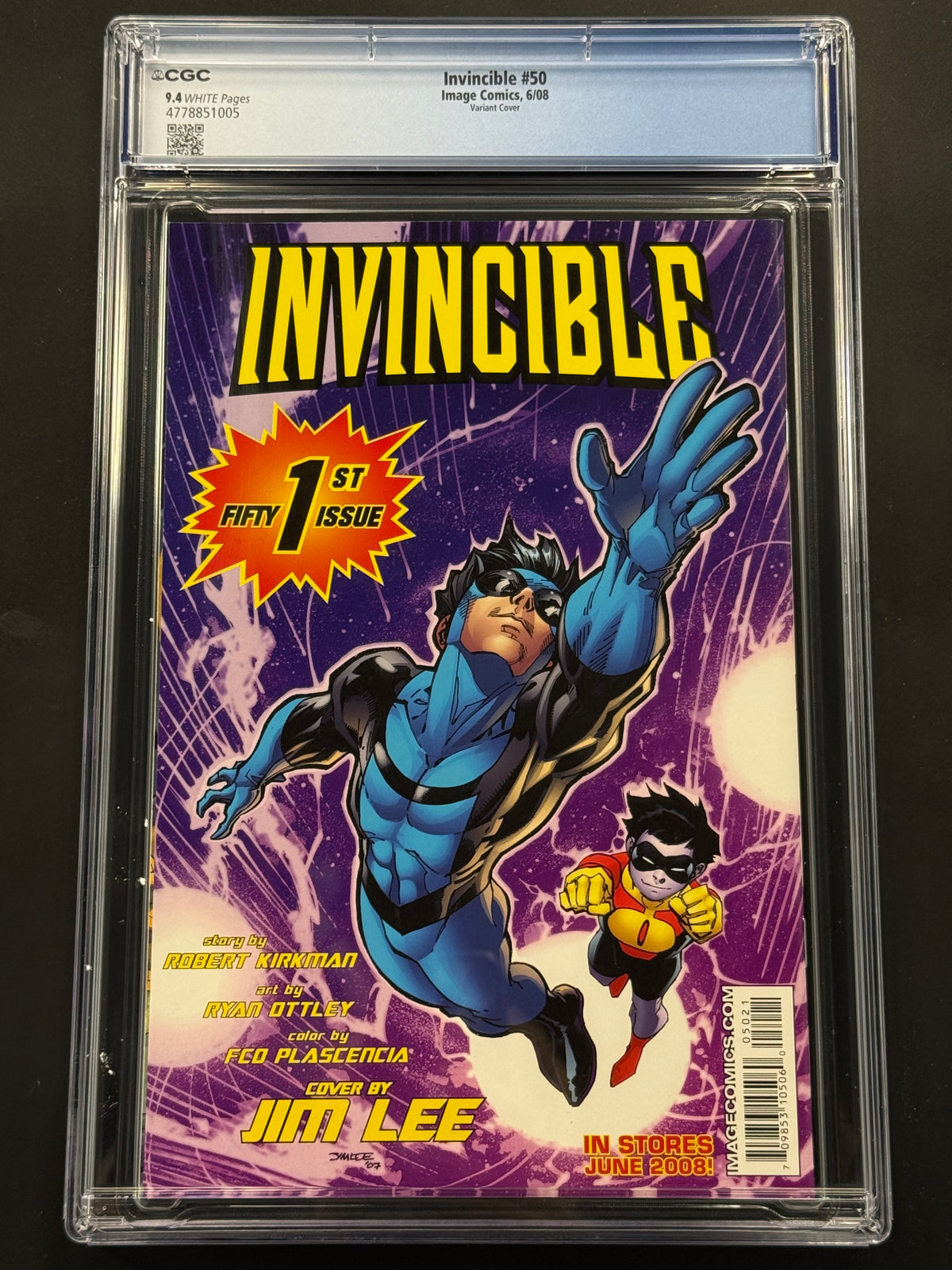 Invincible #50, CGC 9.4, WHITE Pages, Image Comics