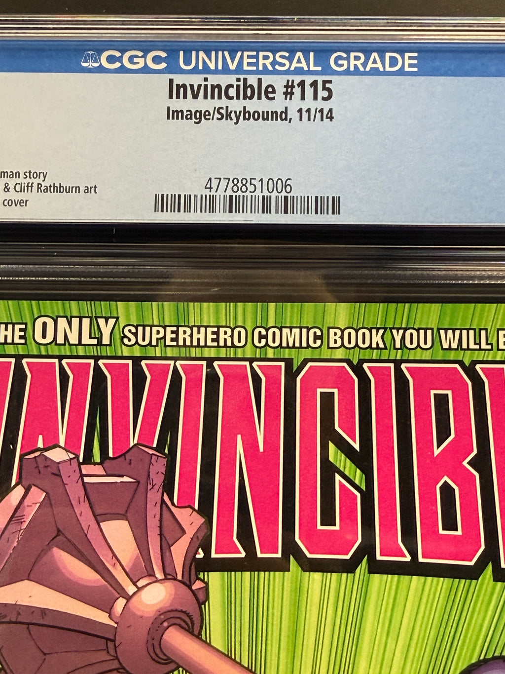 Invincible #115, CGC 9.8, WHITE Pages, Image Comics