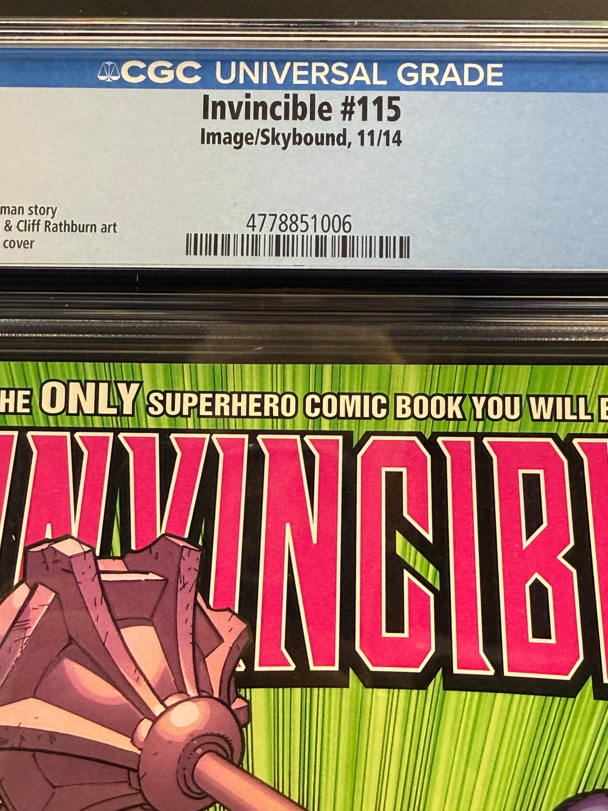 Invincible #115, CGC 9.8, WHITE Pages, Image Comics