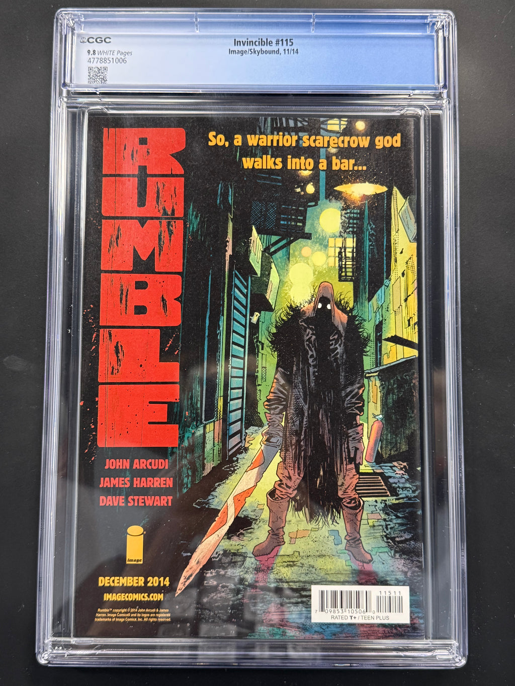 Invincible #115, CGC 9.8, WHITE Pages, Image Comics
