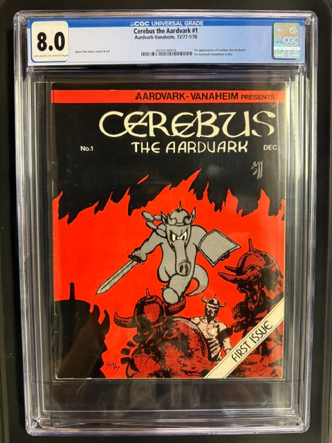 Cerebus #1, CGC 8.0, OFF-WHITE to WHITE PAGES, Marvel Comics Group