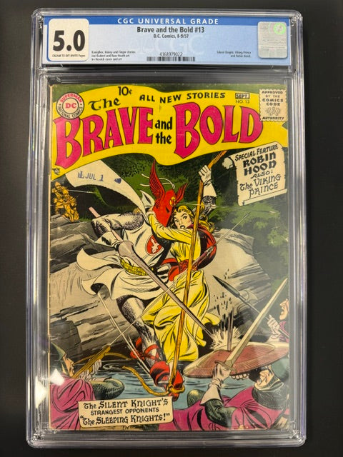 The Brave and the Bold #13, CGC 5.0, CREAM to OFF-WHITE PAGES, D.C. Comics