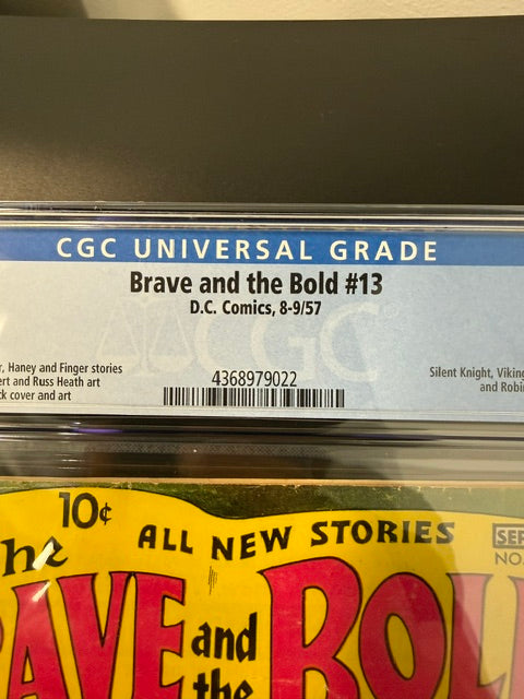 The Brave and the Bold #13, CGC 5.0, CREAM to OFF-WHITE PAGES, D.C. Comics
