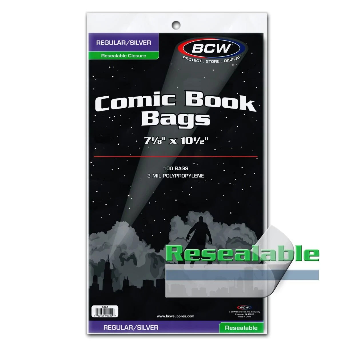 Silver/Regular Resealable Comic Bags